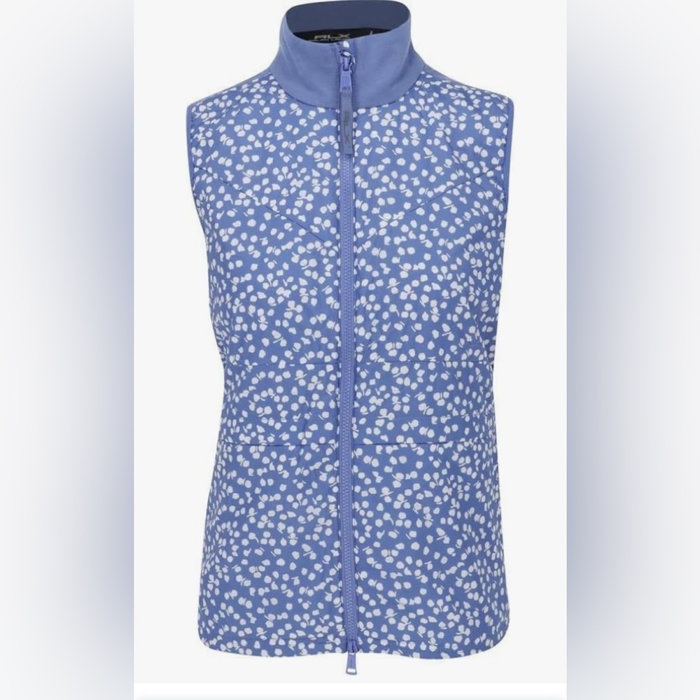RLX Ralph Lauren Blue and White Patterned Vest